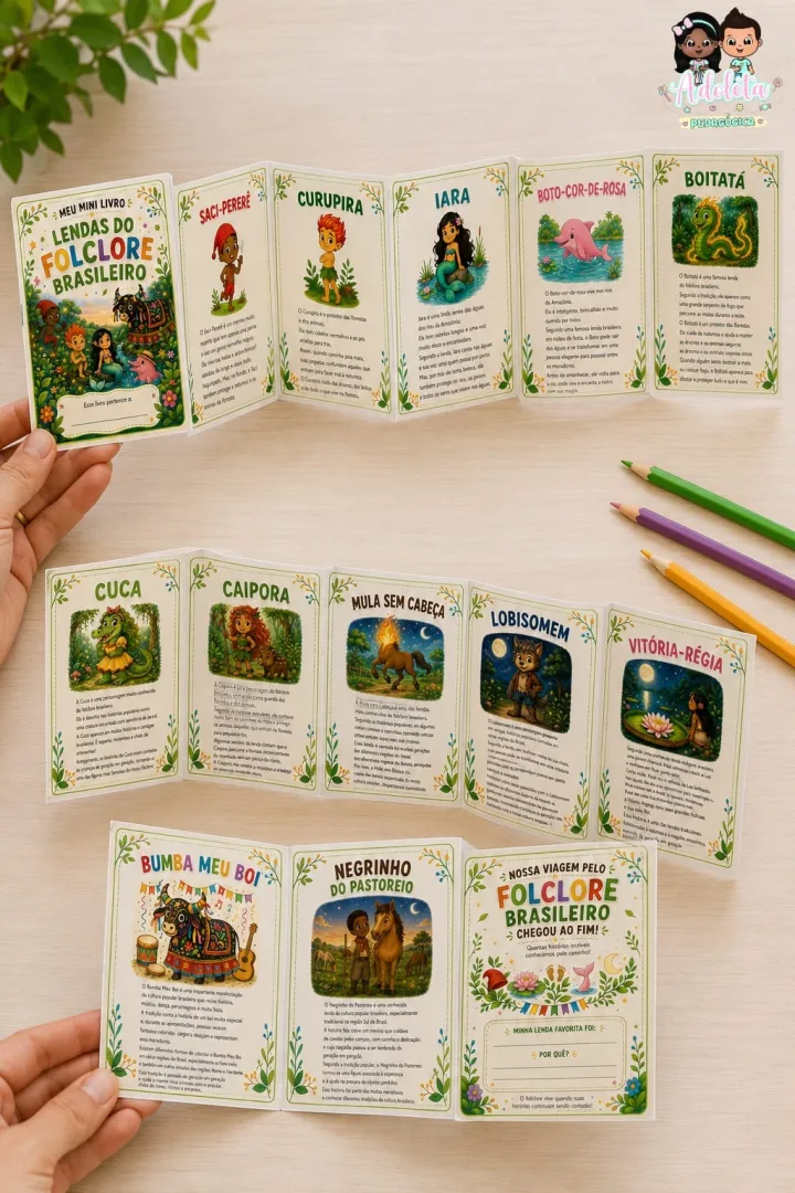 Mini Livro Sanfonado Lendas — imagem 2