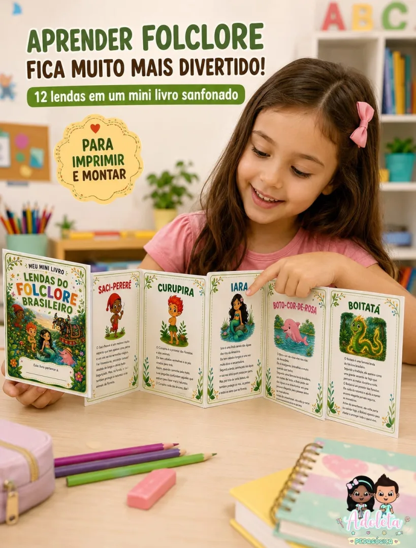 Mini Livro Sanfonado Lendas — imagem 3