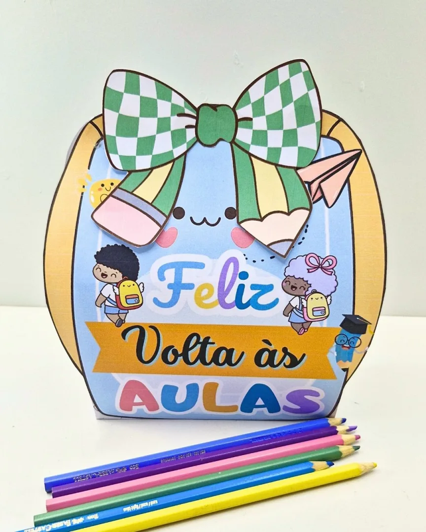 Mochilinha Volta às Aulas com Laço — imagem 4