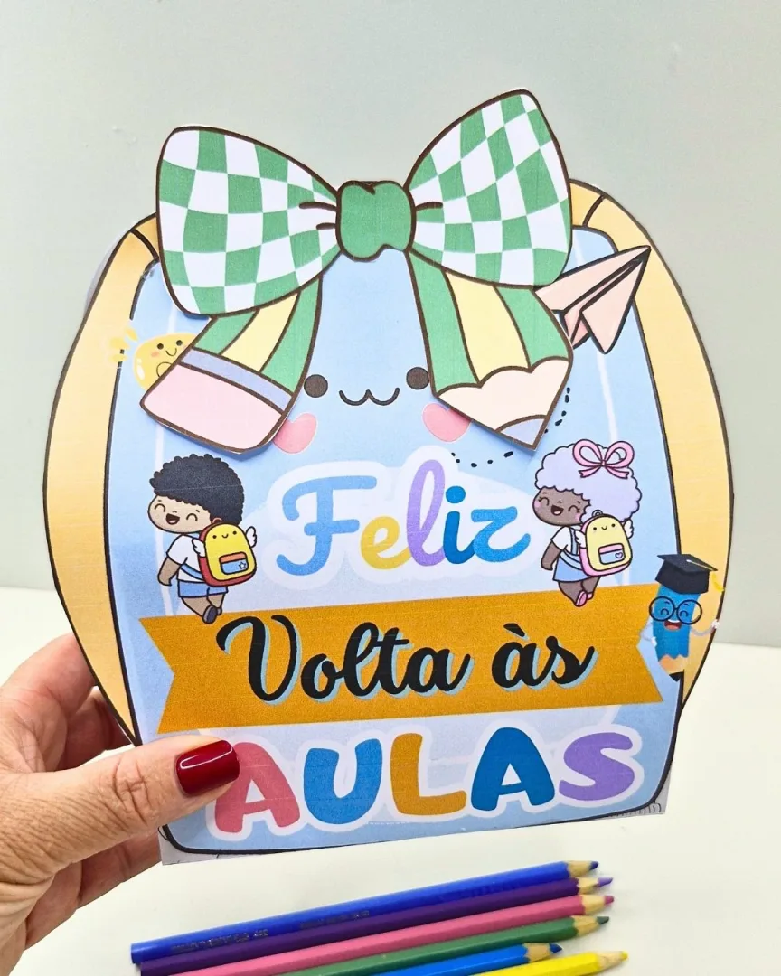 Mochilinha Volta às Aulas com Laço — imagem 2