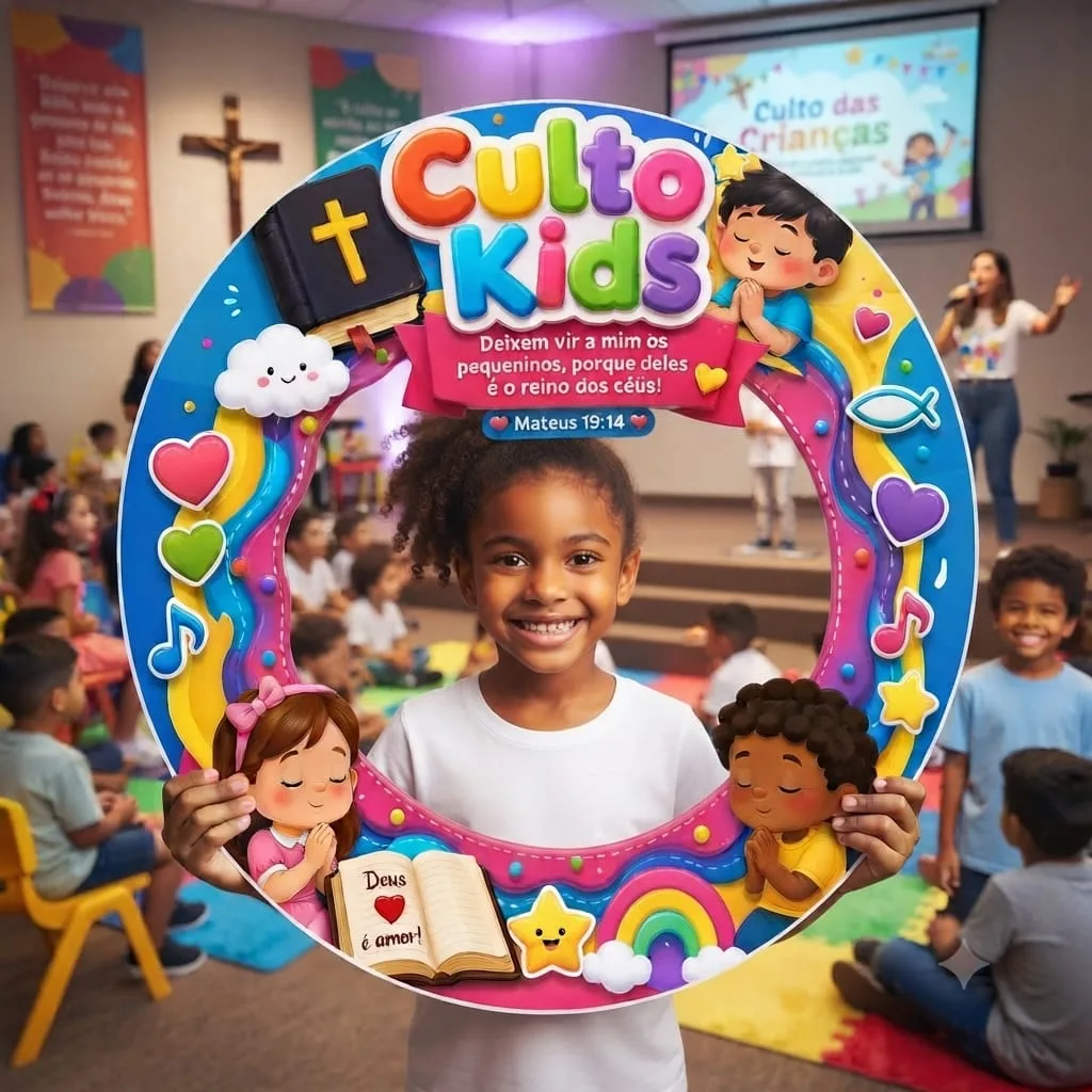 Moldura Bambolê – Culto Kids — imagem 2