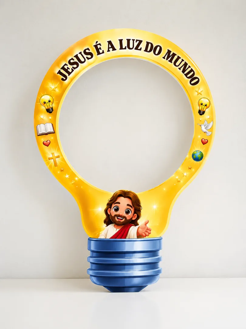 Moldura Fotográfica – Jesus é a Luz do Mundo — imagem 4