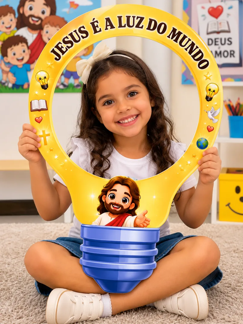 Moldura Fotográfica – Jesus é a Luz do Mundo — imagem 5