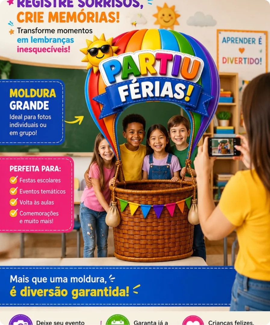 MOLDURA GIGANTE FÉRIAS ESCOLARES -PDF — imagem 3