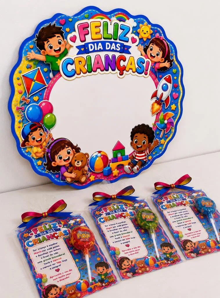 MOLDURA + LEMBRANCINHA – FELIZ DIA DAS CRIANÇAS — imagem 3