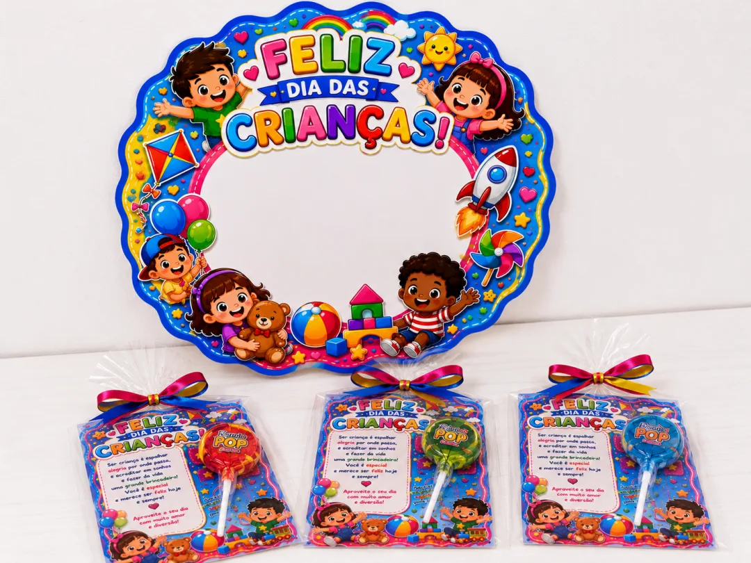  Moldura + Lembrancinha – Feliz Dia Das Crianças Para 1º Ao 5º Ano Em PDF! — imagem 3