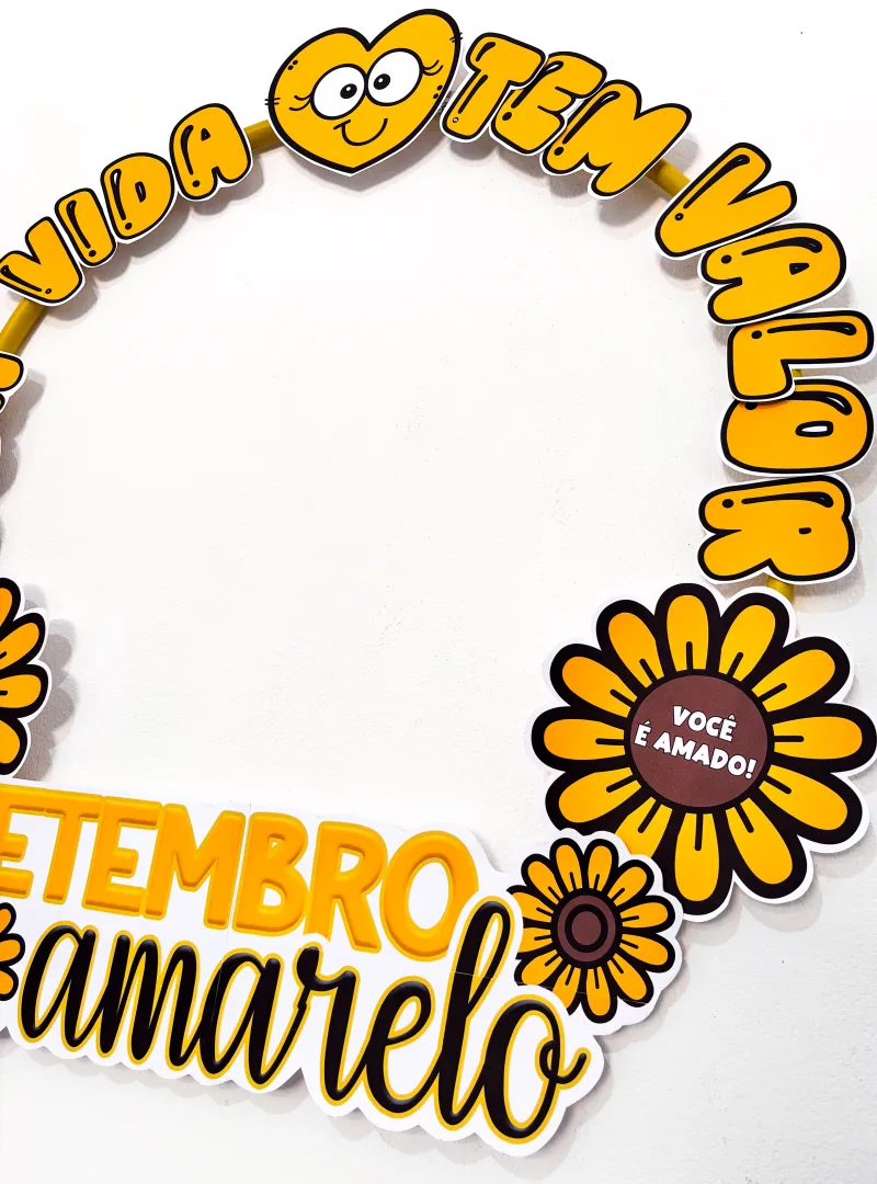 Moldura para bambolê — Setembro Amarelo — imagem 3