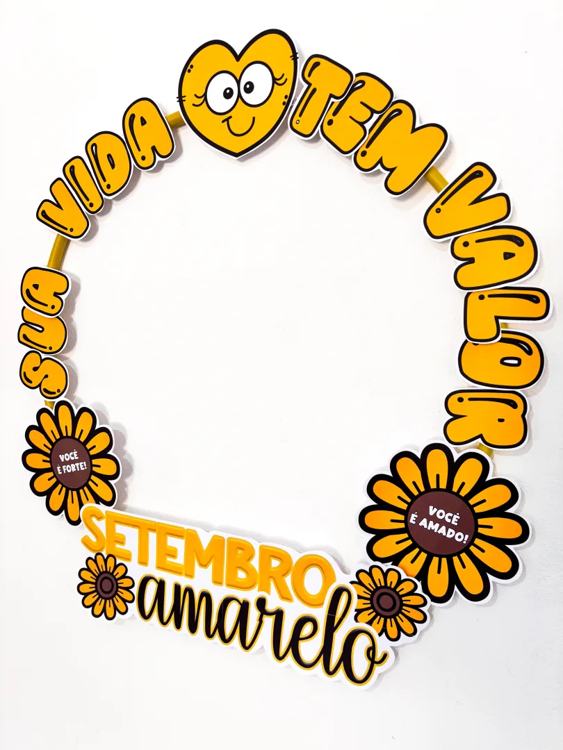 Moldura para bambolê — Setembro Amarelo — imagem 4