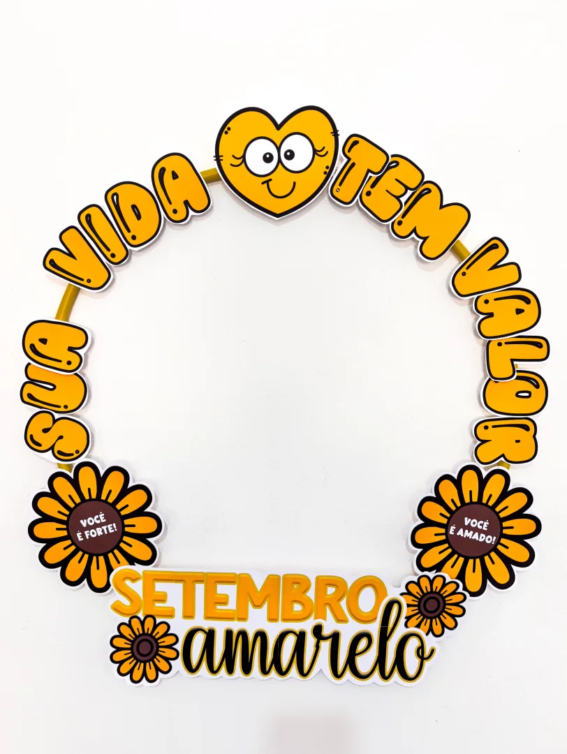 Moldura para bambolê — Setembro Amarelo — imagem 5