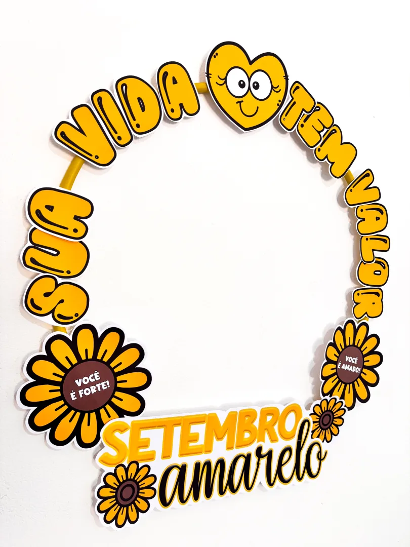 Moldura para bambolê — Setembro Amarelo — imagem 6