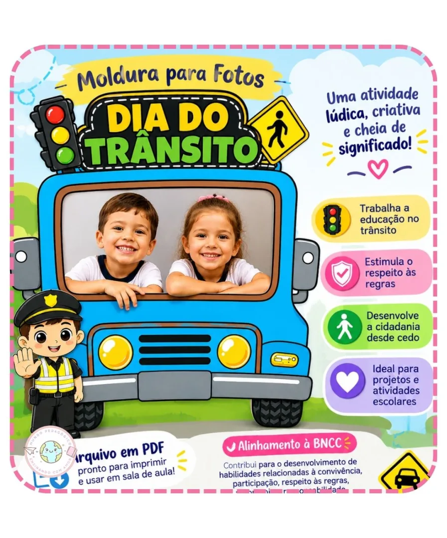 Recurso Pedagógico Dia do Trânsito – Moldura para Fotos — imagem 2