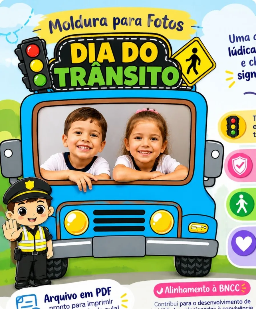 Moldura para Fotos Dia do Trânsito – Educação Infantil — imagem 4