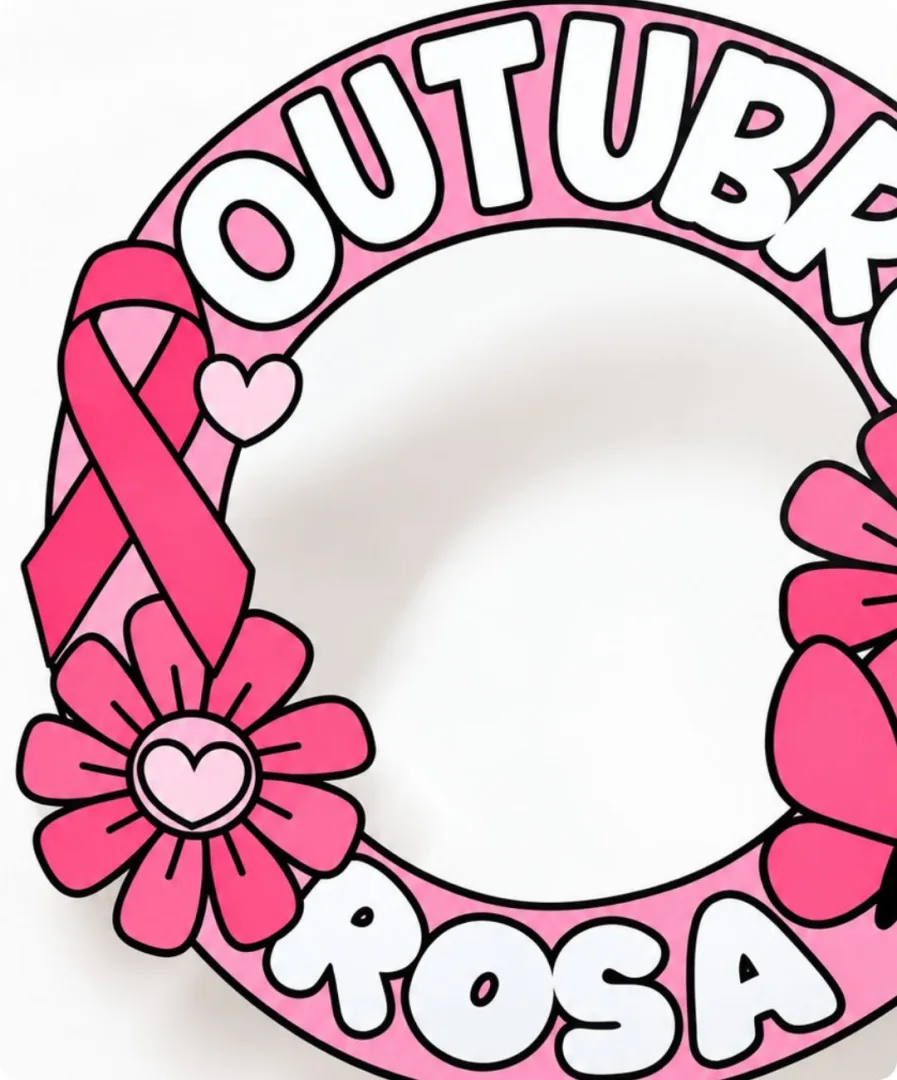Moldura para Tema Fotos Outubro Rosa PDF — imagem 4