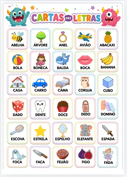Monstrinho das Letras - Recurso para Alfabetização. Em PDF — imagem 3