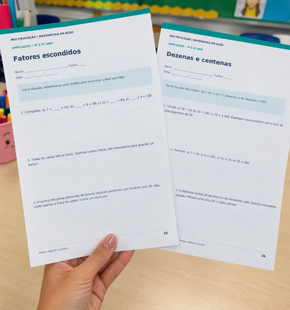 Apostila de Multiplicação em PDF - 4º e 5º Ano - 60 Páginas — imagem 4