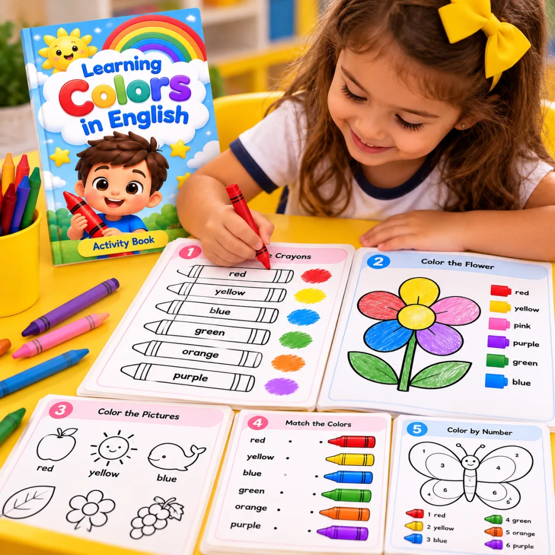 My First English Book – Aprendendo as Cores em Inglês 10 Atividades Educativas para Educação Infantil em PDF — imagem 3