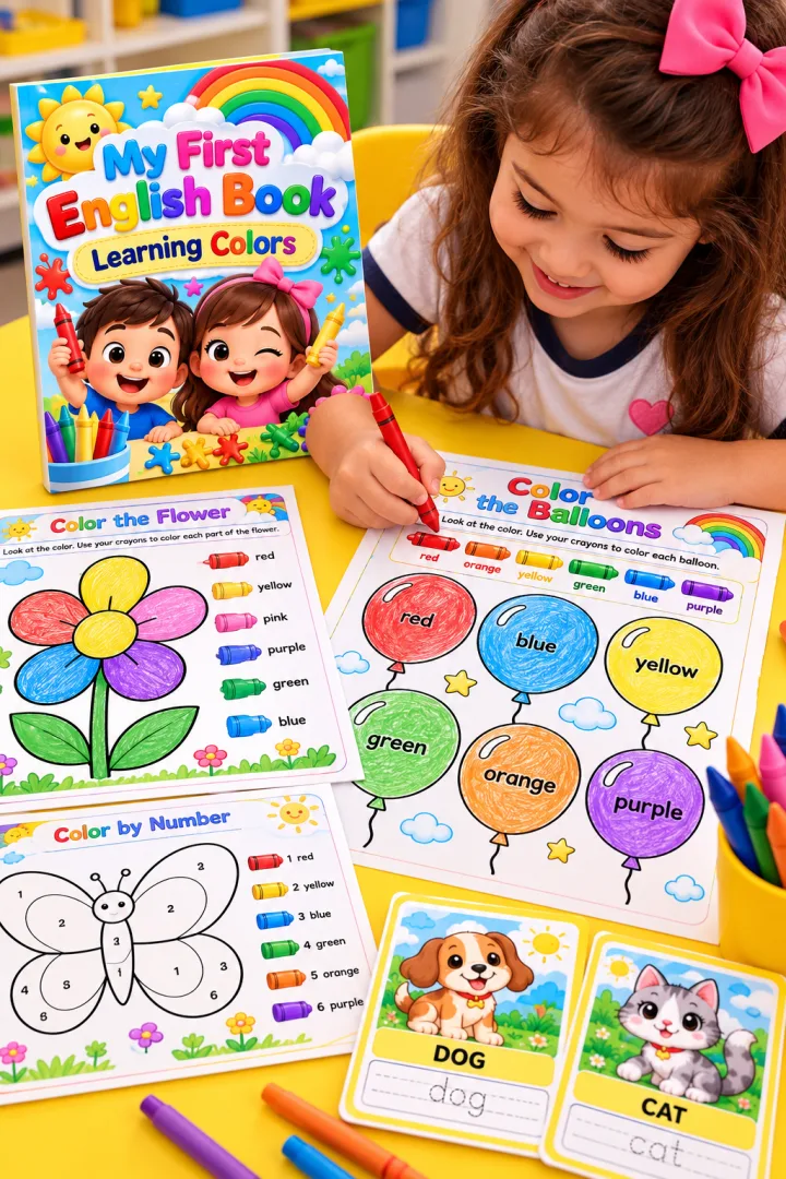 My First English Book – Aprendendo as Cores em Inglês 10 Atividades Educativas para Educação Infantil em PDF — imagem 2
