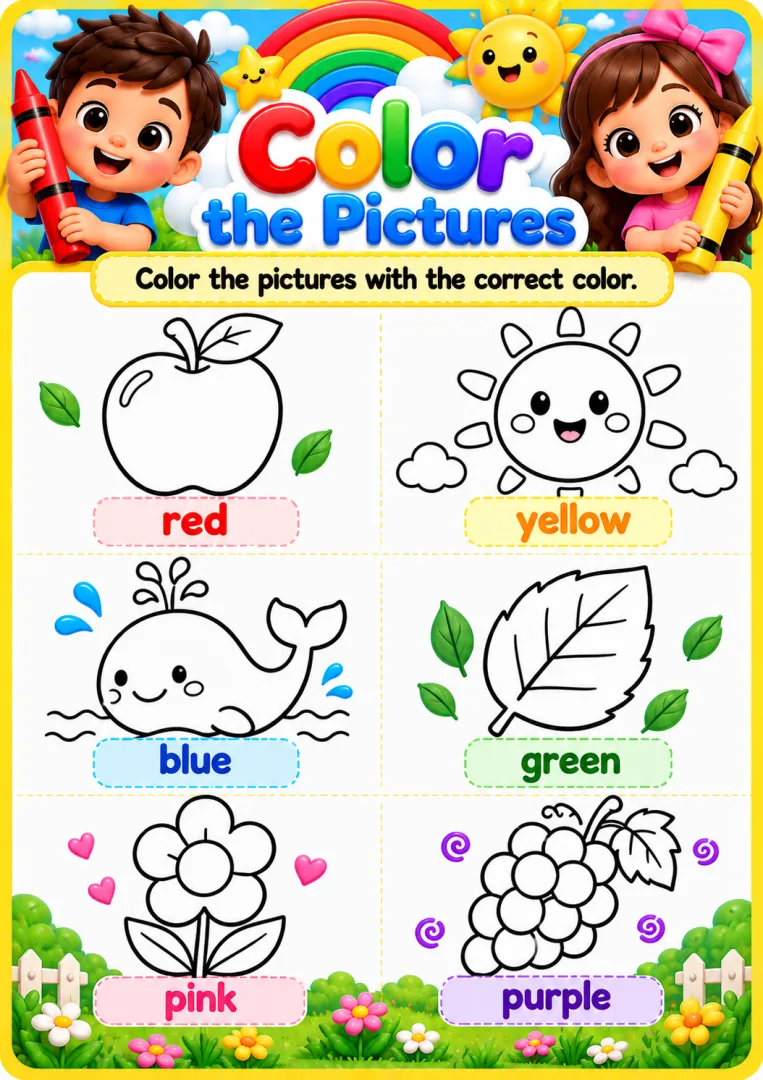 My First English Book – Aprendendo as Cores em Inglês 10 Atividades Educativas para Educação Infantil em PDF — imagem 4