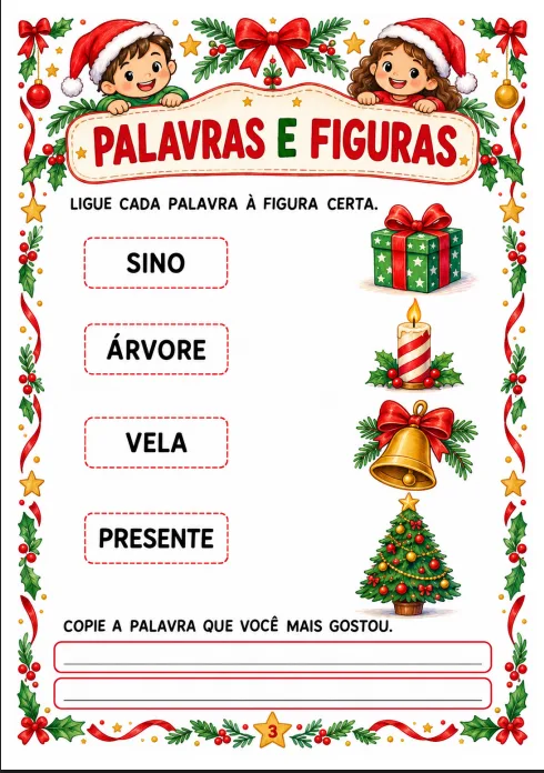 Natal de Palavras — Atividades de Alfabetização em PDF — imagem 4