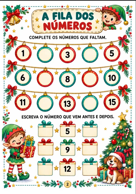 Natal dos Números — Atividades de Matemática em PDF — imagem 3