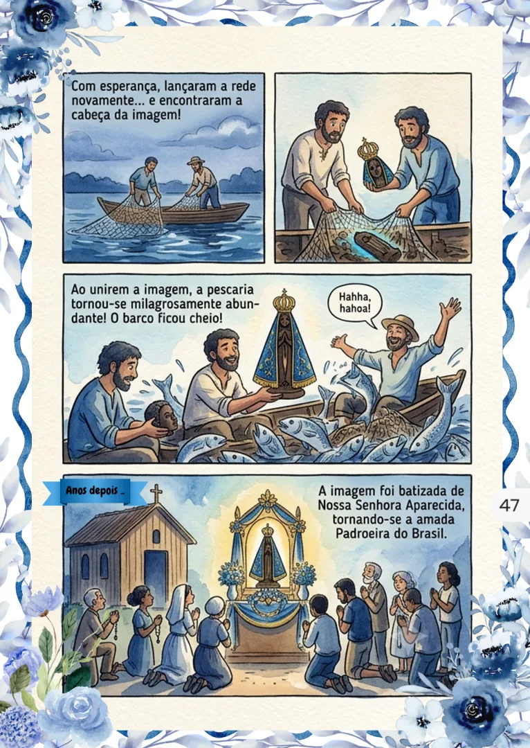 Nossa Senhora Aparecida. Mais de 60 páginas com aprofundamento na história, jogos, atividades. De 4 a 14 anos. — imagem 4