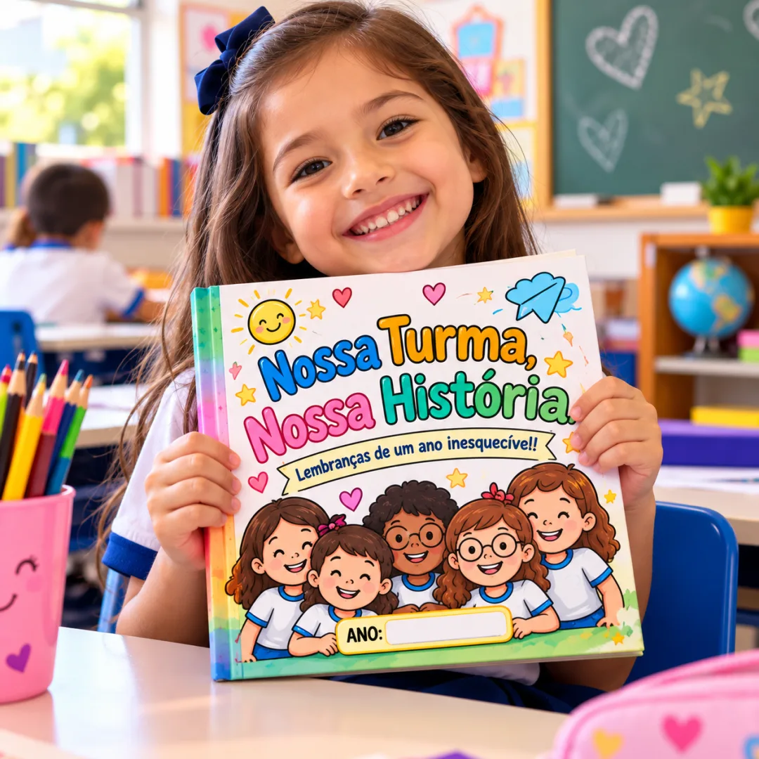 Lembrancinha de Fim de Ano Escolar para Imprimir Álbum de Recordações da Turma - Nossa Turma, Nossa História — — imagem 3