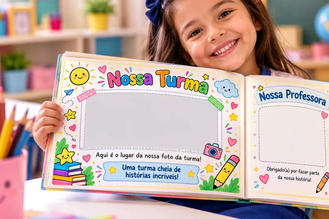 Lembrancinha de Fim de Ano Escolar para Imprimir Álbum de Recordações da Turma - Nossa Turma, Nossa História — — imagem 5