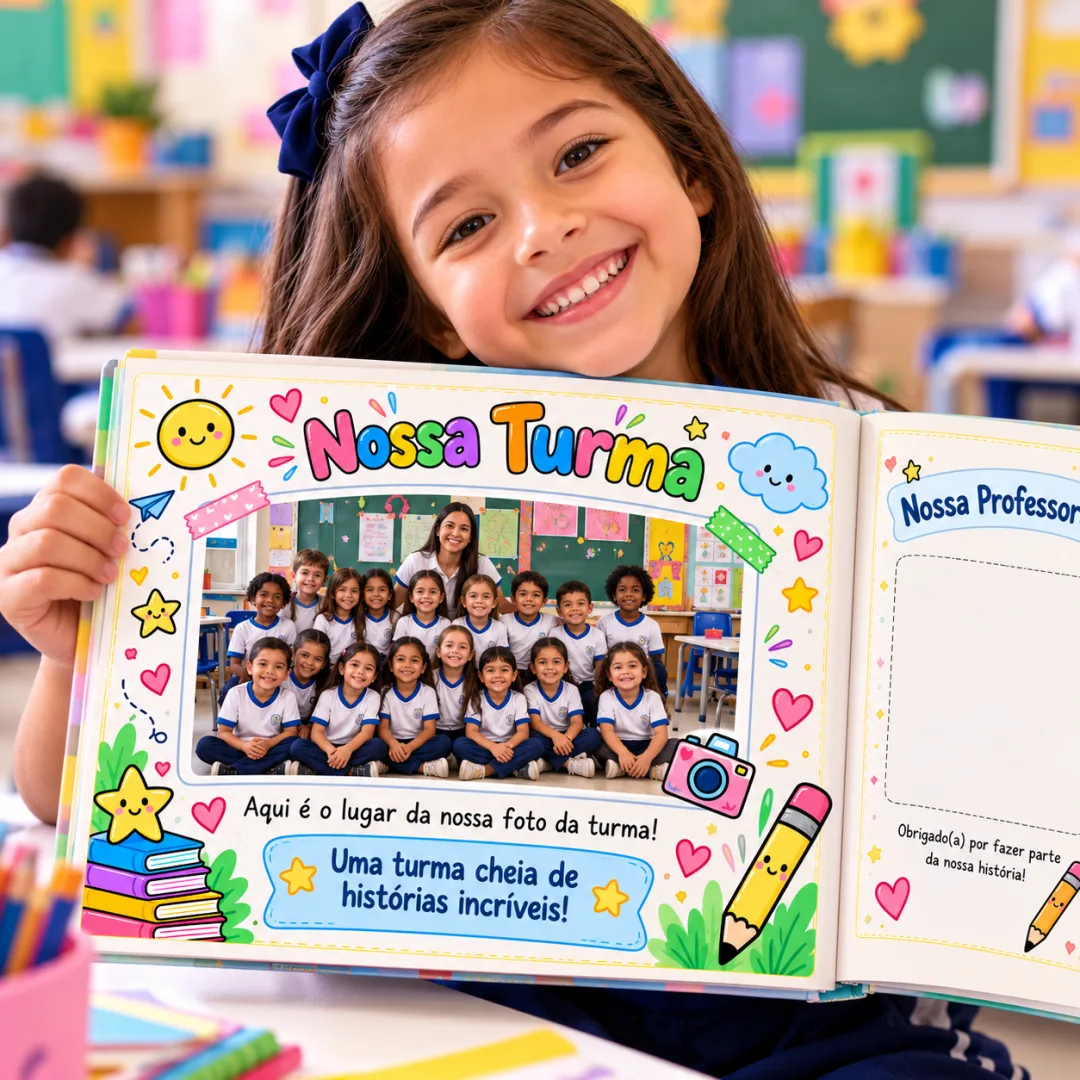 Lembrancinha de Fim de Ano Escolar para Imprimir Álbum de Recordações da Turma - Nossa Turma, Nossa História — — imagem 2
