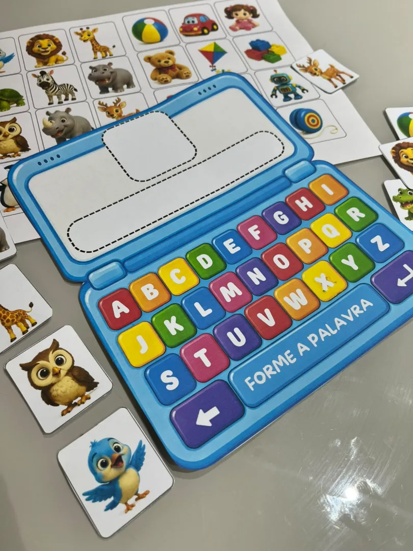 Notebook das Palavras: Atividade de Alfabetização para Formar Palavras, Reconhecer Letras e Aprender Brincando\! em PDF — imagem 3