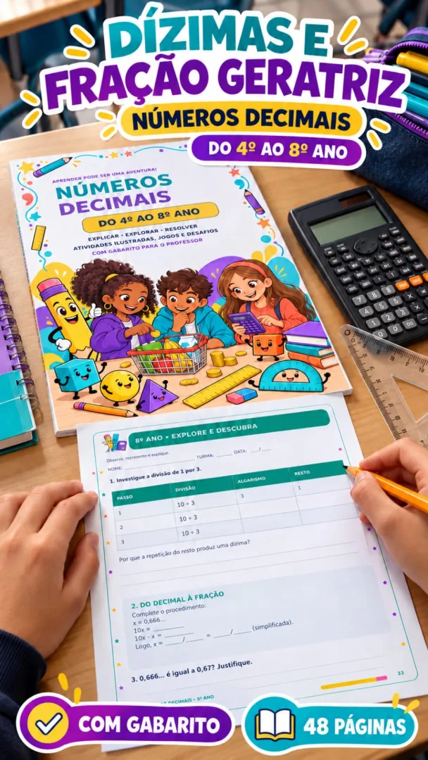 Números Decimais do 4º ao 8º Ano! em PDF — imagem 4