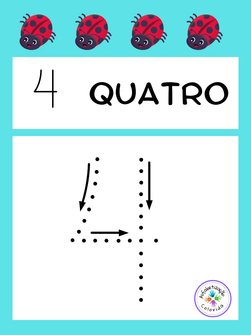 Números Pontilhados de 0 a 10 Letra Cursiva em PDF — imagem 6