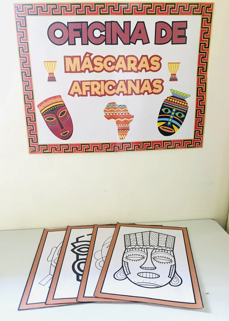 Oficina de Máscaras Africanas - PDF para 1º ao 5º Ano - 20 Páginas — imagem 5