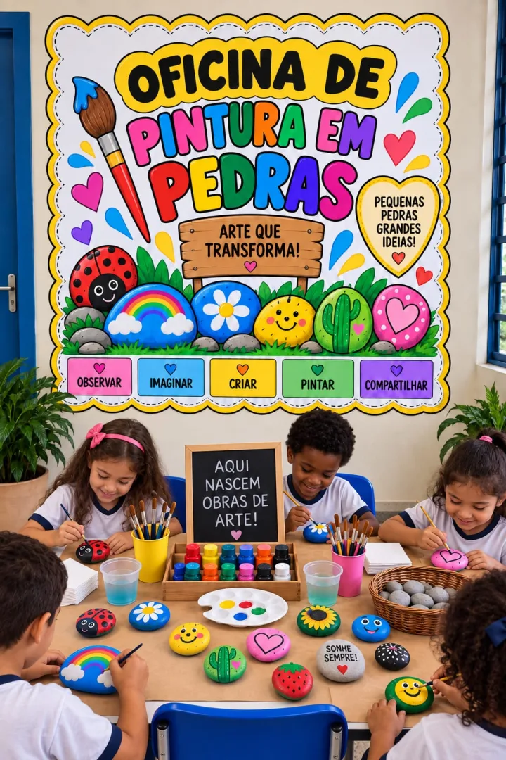 Oficina de Pintura em Pedras – Arte Criativa para Crianças Anos iniciais Em PDF — imagem 5