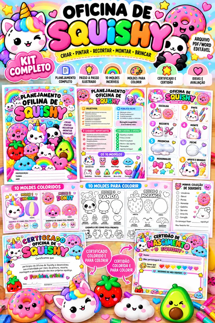 Oficina de Squishy - Dia das Crianças - Educação Infantil - PDF — imagem 2