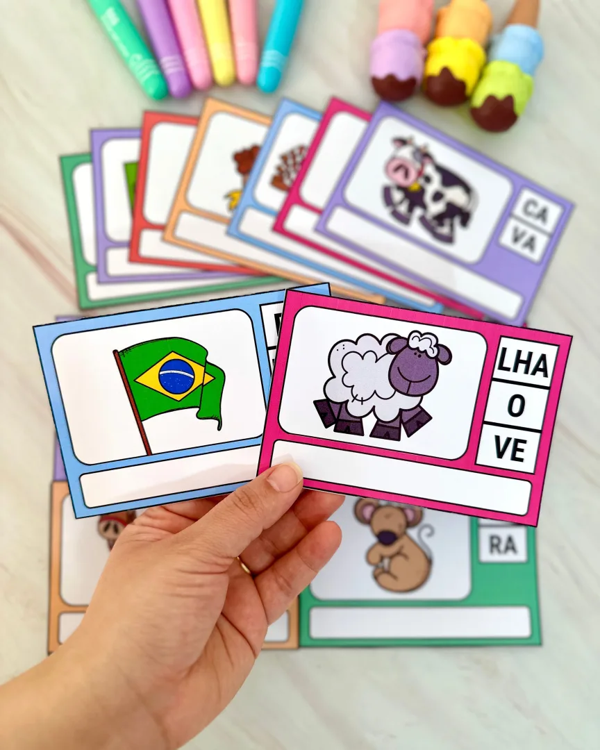 Organizando as Sílabas: Atividade de Alfabetização para Educação Especial em PDF — imagem 6