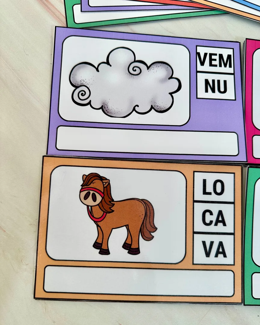 Organizando as Sílabas: Atividade de Alfabetização para Educação Especial em PDF — imagem 2