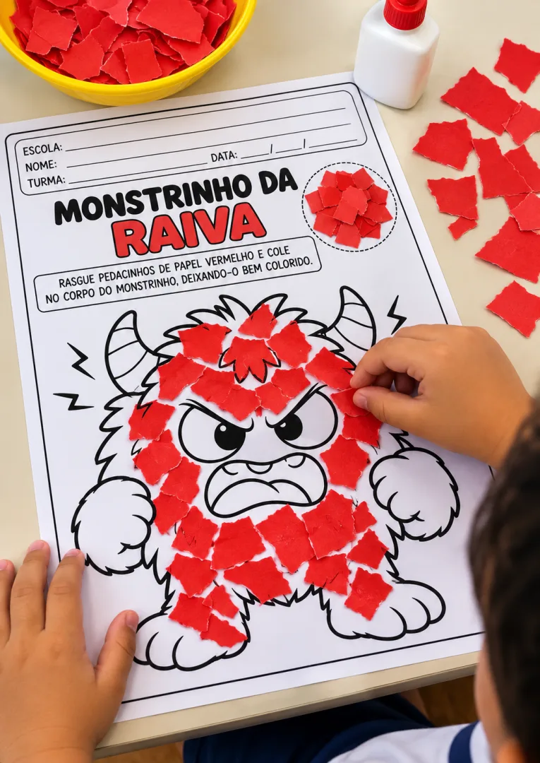 Os cinco monstrinhos das emoções História em PDF para a Educação Infantil  — imagem 2