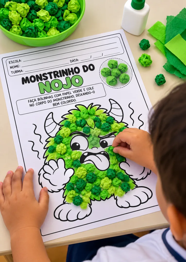Os cinco monstrinhos das emoções História em PDF para a Educação Infantil  — imagem 4