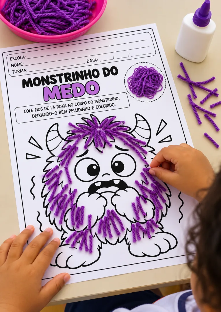 Os cinco monstrinhos das emoções História em PDF para a Educação Infantil  — imagem 3