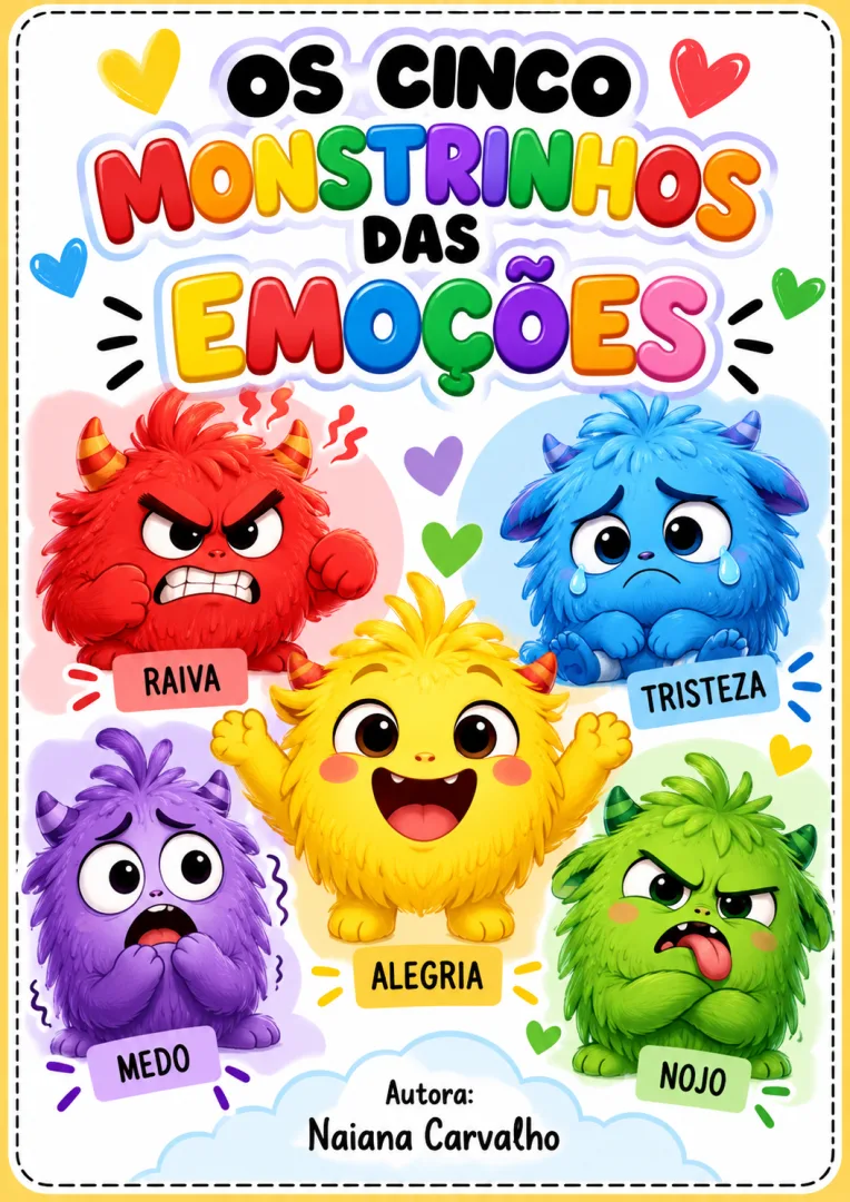 Os cinco monstrinhos das emoções História em PDF para a Educação Infantil  — imagem 6