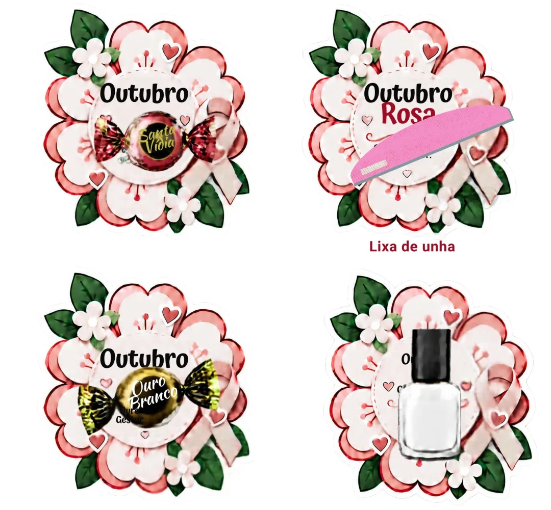 Outubro Rosa Lembrancinha Gratuita em PDF. Ed. Infantil  — imagem 3
