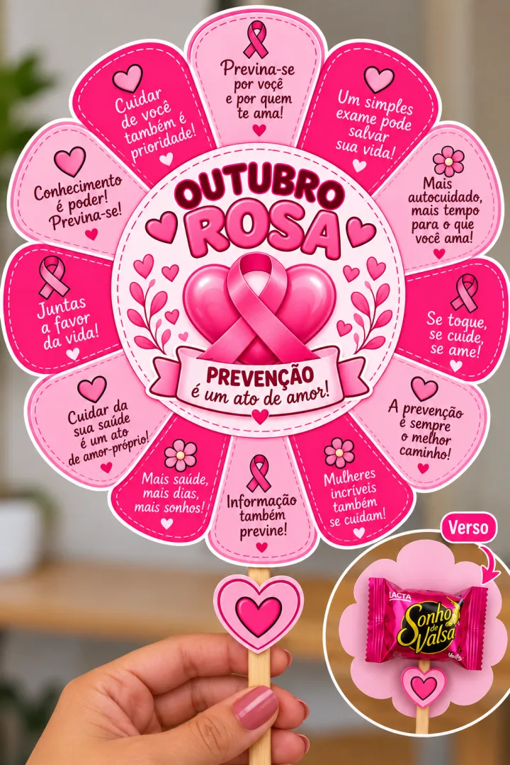 Outubro Rosa na Escola — Kit de Lembrancinhas para Professoras em PDF — imagem 3