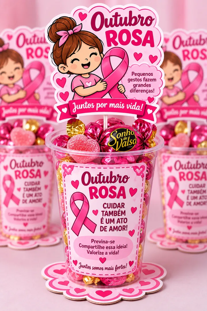 Outubro Rosa na Escola — Kit de Lembrancinhas para Professoras em PDF — imagem 4