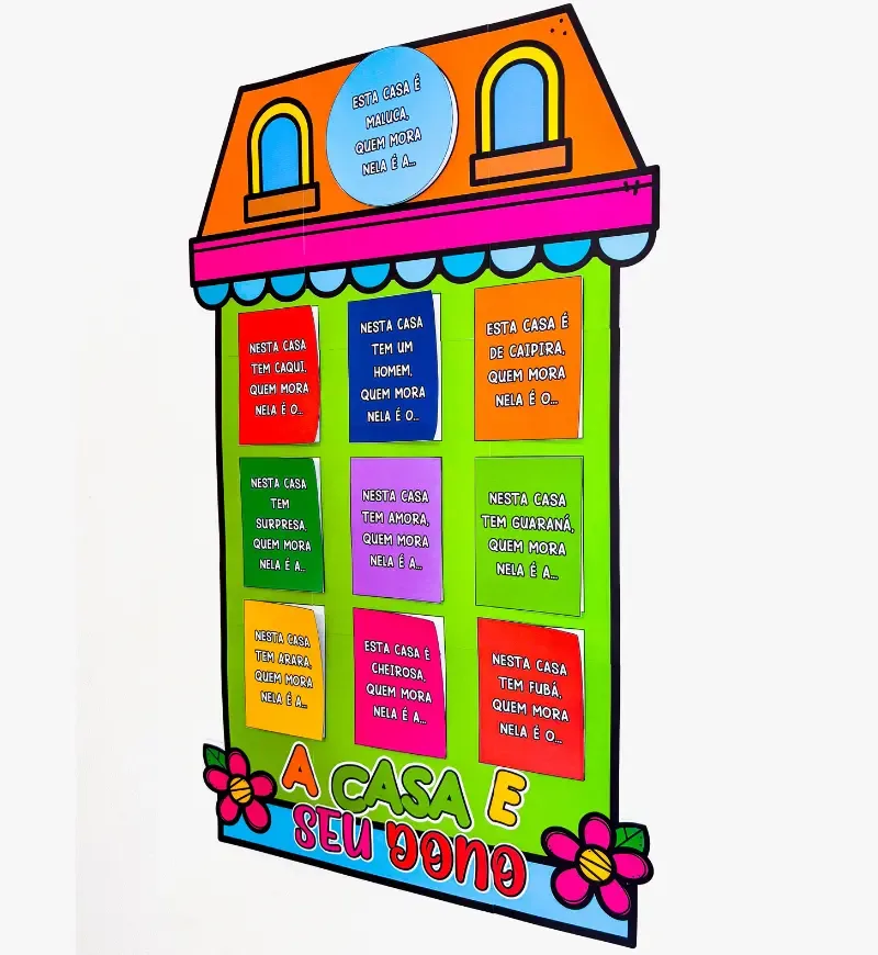 Painel A Casa e o Seu Dono - Folclore | Arquivo em PDF para Educação Infantil — imagem 3