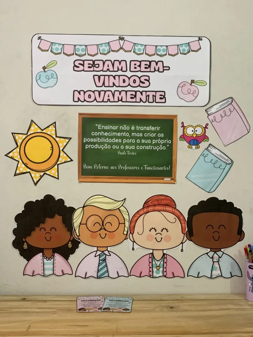 Painel Bem Vindos Professores — Pronto para Imprimir — imagem 2