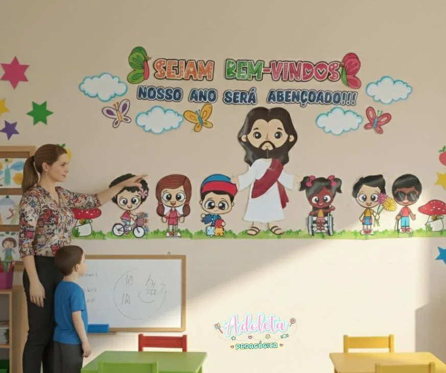 Painel Bem Vindos Religioso Inclusão — imagem 3
