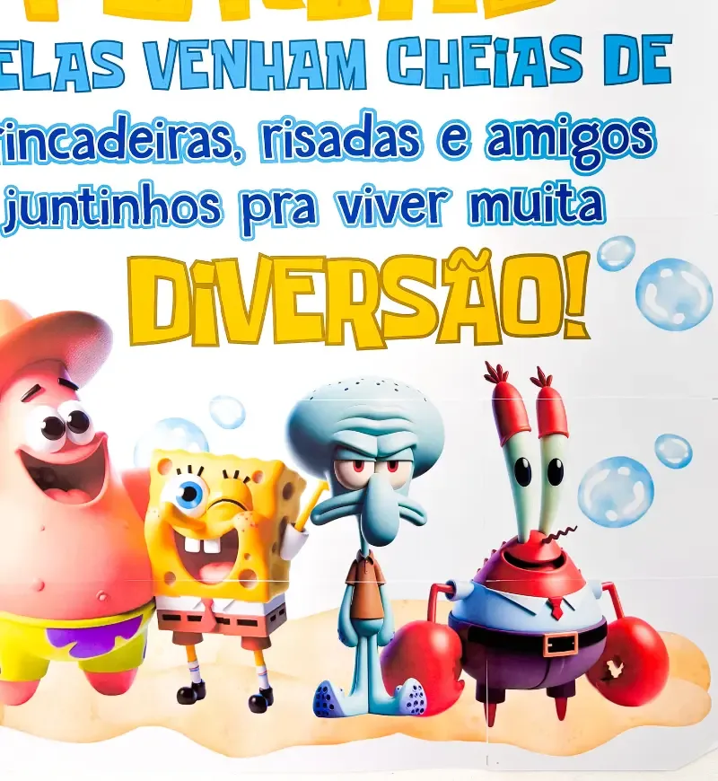 Painel Boas Férias - Inspirado no Bob Esponja — imagem 4