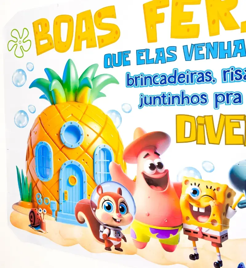 Painel Boas Férias - Inspirado no Bob Esponja — imagem 6