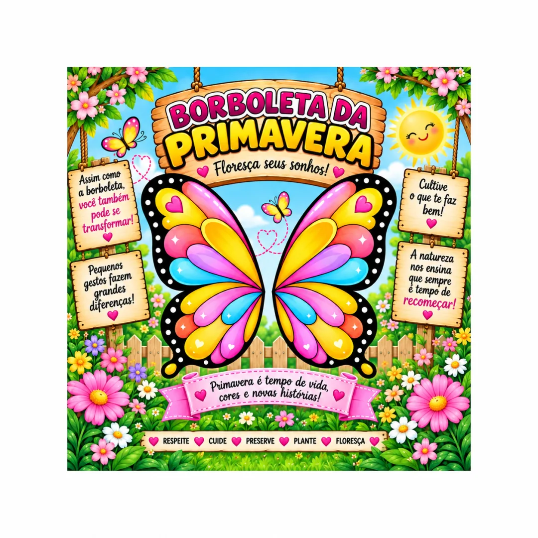 Painel Borboleta da Primavera - Educação Infantil - PDF — imagem 2