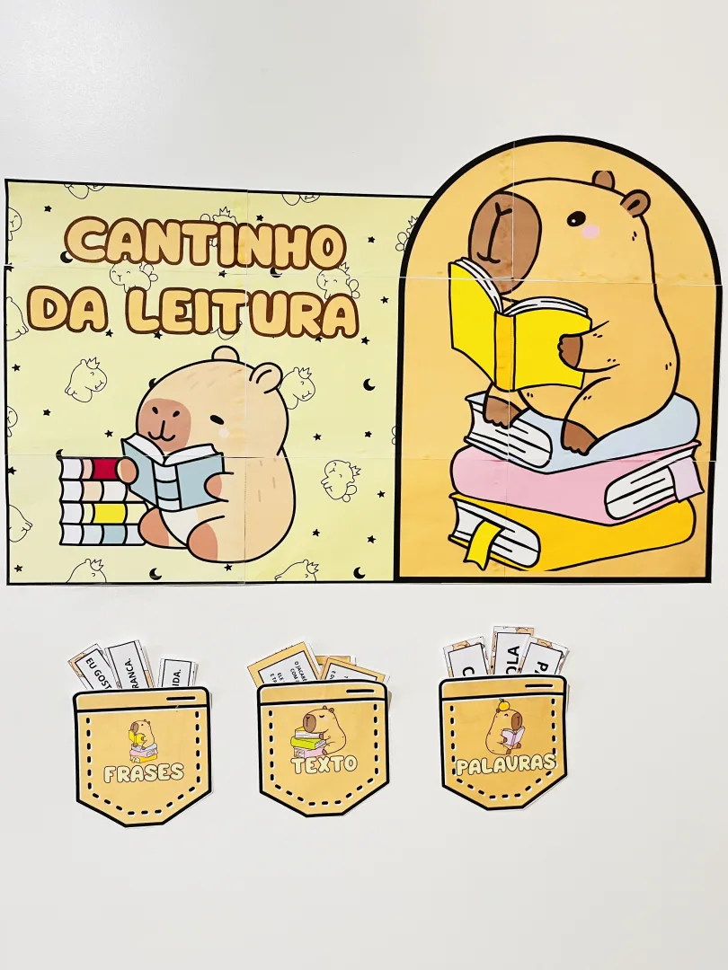 Painel Cantinho da Leitura – Tema Capivara — imagem 4